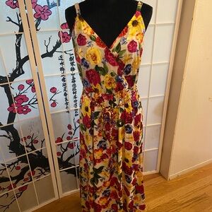 Boston Proper Multicolor Floral Maxi Dress